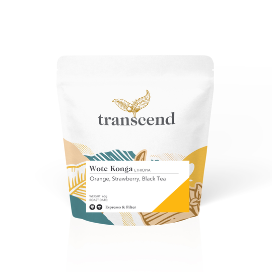 A bag of Transcend Coffee 60g Wote Konga.